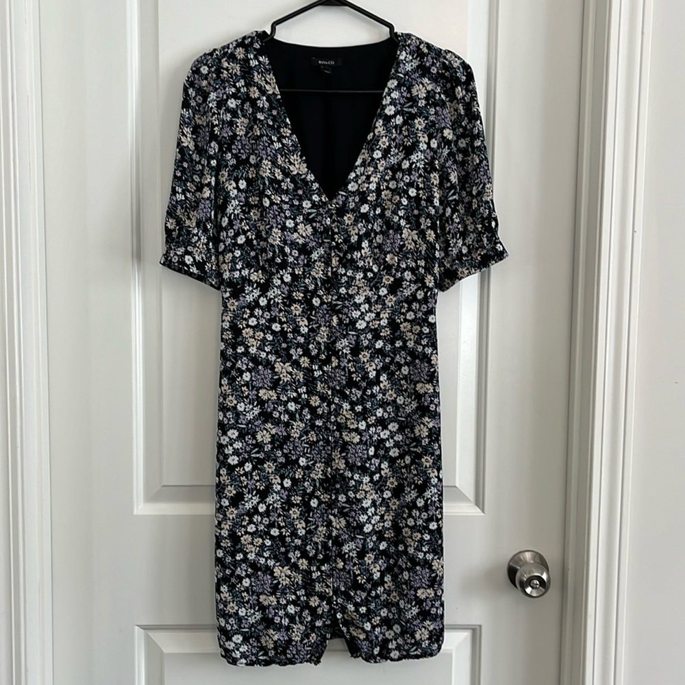 Floral Black Dress